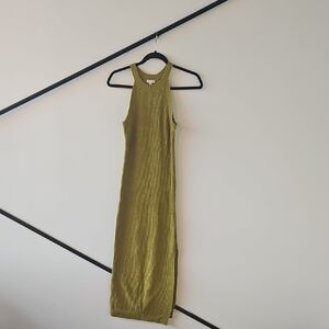 Olive Green Sleeveless Maxi Dress